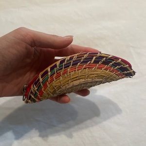 NEW Colombian Coin Bag Straw Multicolor UNIQUE!